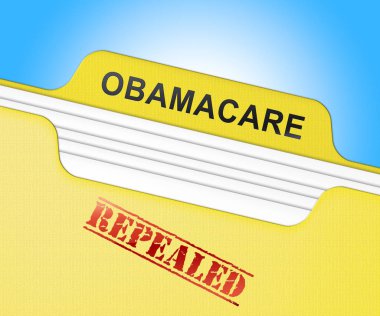 Obamacare, Amerikan Sağlık Reformu 'nu iptal et ya da değiştir. Usa Sağlık Hizmetleri Yasası - 3D İllüstrasyon