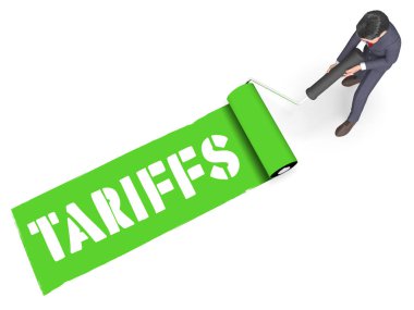 Çin 'deki gümrük vergilerini görev ve ceza olarak koz olarak kullanın. Usa Finans Ekonomi Ticareti Vergisi - 3d İllüstrasyon