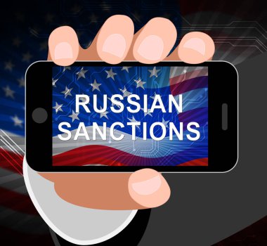 Rusya 'nın Rusya Federasyonu' na yaptığı finansal ambargoyu gölgede bırak. Putin Ticaret ve Banka Hesapları Kısıtlandı - 3D İllüstrasyon