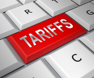 Ödeme ve ceza olarak Çin 'deki gümrük vergilerini geçeceğiz. Usa Finans Ekonomi Ticareti Vergisi - 3d İllüstrasyon