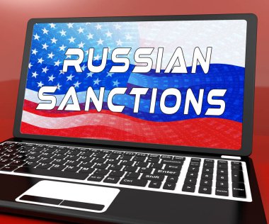 Rusya 'nın Rusya Federasyonu' na Bankacılık Ambargosu 'nu koz olarak kullanın. Putin Ticaret ve Banka Hesapları Kısıtlandı - 3D İllüstrasyon