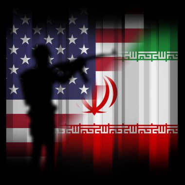 İran 'daki çatışmalar, yaptırımlar ya da anlaşmalar. Ticaret Anlaşmaları ve Kriz veya Gerilim - 2d İllüstrasyon