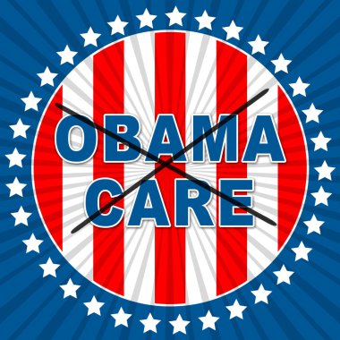 Obamacare, Amerikan Sağlık Reformu 'nu iptal et ya da değiştir. Usa Sağlık Hizmetleri Yasası - 2D İllüstrasyon