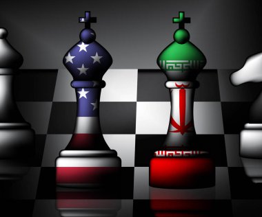 İran 'daki çatışmalar, yaptırımlar veya krizler. Ticaret Anlaşmaları ve Kriz veya Gerilim - 3D İllüstrasyon