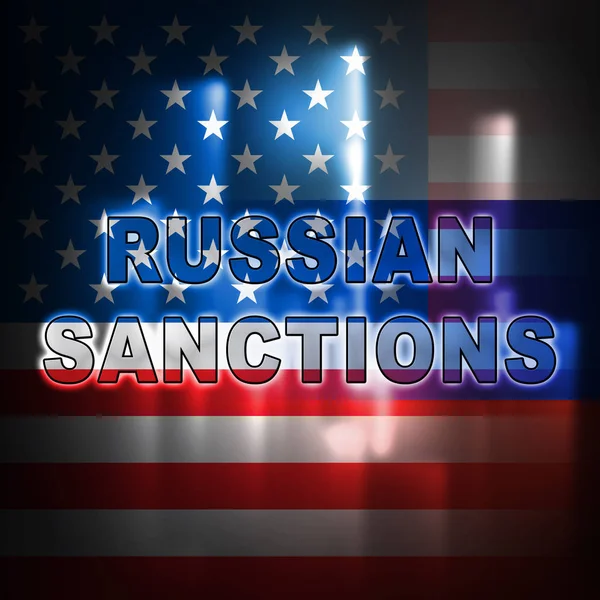 Trump Russia Sanctions Monetary Embargo Russian Federation Putin Trade Bank — Stock Photo, Image