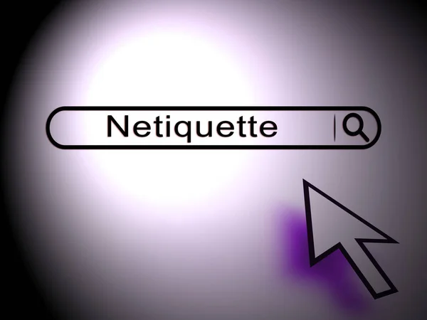 Netiquette Polite Online Behavoir Web Etiquette Civility Protocol Networks Tech — Stock Photo, Image