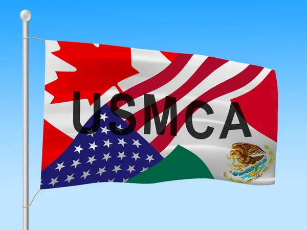 Usmca Amerikai Egyesült Államok Mexikó Kanada Megállapodás Politikai Szerződés Üzlet — Stock Fotó