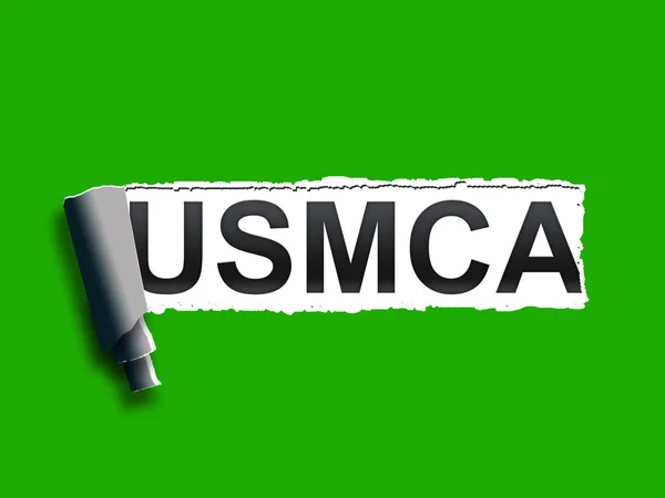 Usmca United States Mexico Canada Agreement Trade唐纳德 特朗普的政治契约和交易 3D例证 — 图库照片