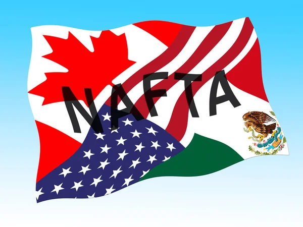 Trump Nafta Tárgyalni Foglalkozik Kanadával Mexikóval Szerződés Vagy Megállapodás Határgazdaságról — Stock Fotó