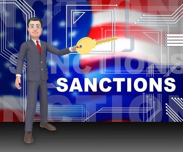 Trump Russia Sanctions Monetary Embargo Russian Federation 회계가 — 스톡 사진