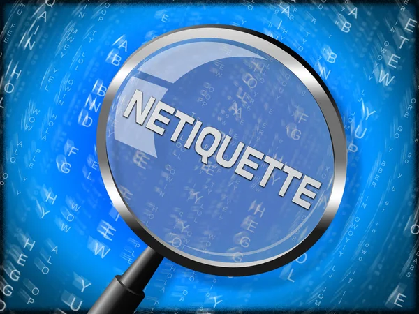 Netiquette Beleefde Digitale Behavoir Web Etiquette Civility Protocol Netwerken Technologie — Stockfoto