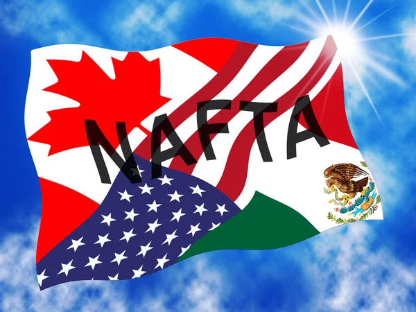 Trump Nafta Förhandla Deal Med Kanada Och Mexiko Fördrag Eller — Stockfoto