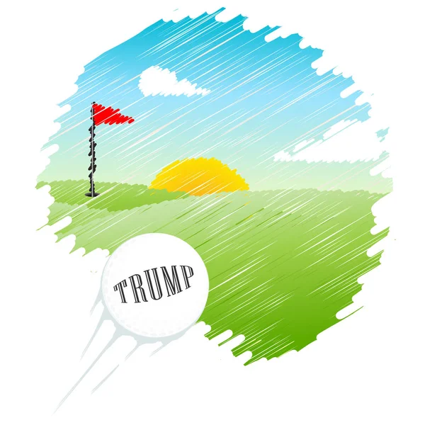 Trump Golf Course Club Professional Tournament Leisure Usa Political Golfer — Stock Photo, Image