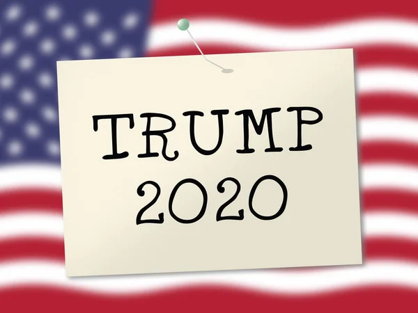 特朗普2020年共和党对总统提名的选择 美国对白宫连选的投票 2D例证 — 图库照片