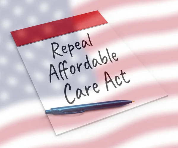 Uchylenie Lub Zastąpienie Aca Affordable Care Act Health Care Zastąpiony — Zdjęcie stockowe