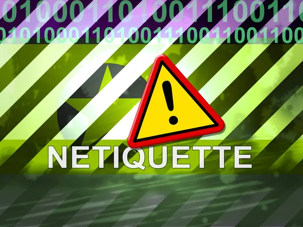 Netiquette Comportamiento Digital Educado Etiqueta Web Protocolo Civilidad Redes Tecnología —  Fotos de Stock