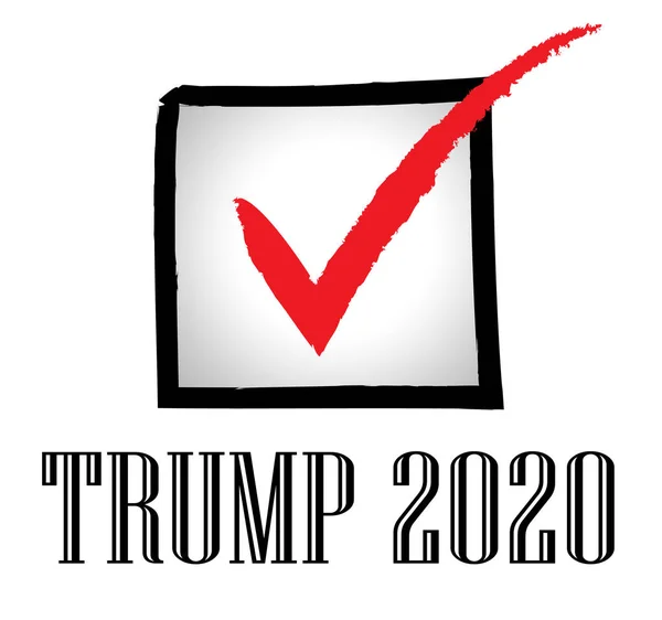 特朗普2020年共和党总统候选人提名 美国对白宫连选的投票 2D例证 — 图库照片