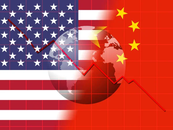 Trump Trade Tariffs China Levy Penalty Daně Obchodování Ekonomikou Usa — Stock fotografie