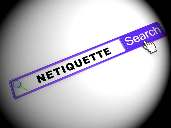 Nétiquette Décorum Ligne Poli Étiquette Web Protocole Civilité Sur Les — Photo