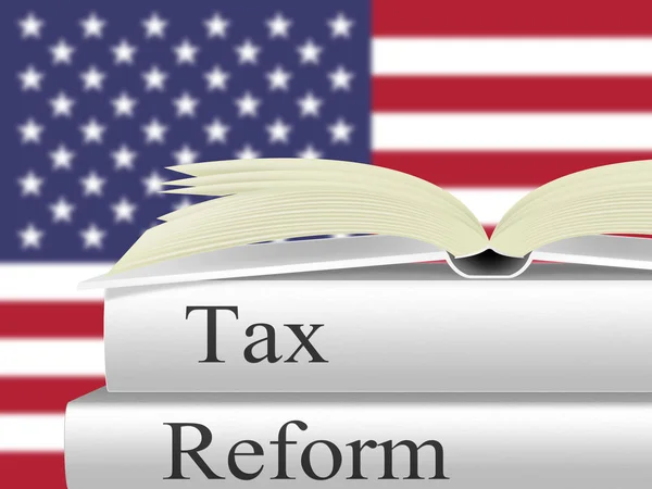 アメリカの税制を変えるためのトランプ税制改革 Gopまたは共和党の財政政策が変更されました 3Dイラスト — ストック写真