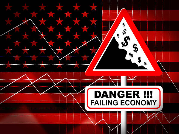 Trump Economics Plan Strategy For Usa Growth. Stock Market Financial Income Or Recession And Debt - 3d Illustration