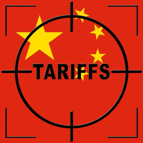 Trump Trade Tariffs China Levy Penalty Usa Finance Economy Trading — Stock Photo, Image