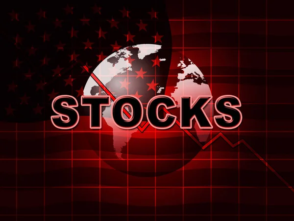 Trump Stock Market Global Funds Fail Financial Investment Inglés Mercado — Foto de Stock