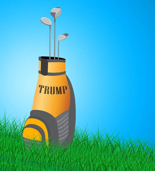 Trump Spielt Golf Auf Einem Freizeitplatz Amerikanischer Präsident Lifestyle Hobby — Stockfoto