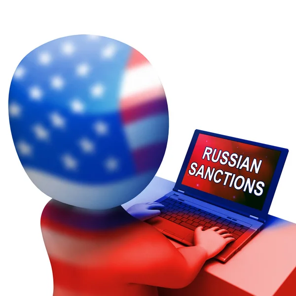 Trump Russia Sanctions Financial Embargo Russian Federation Putin Trade Bank — Stock fotografie