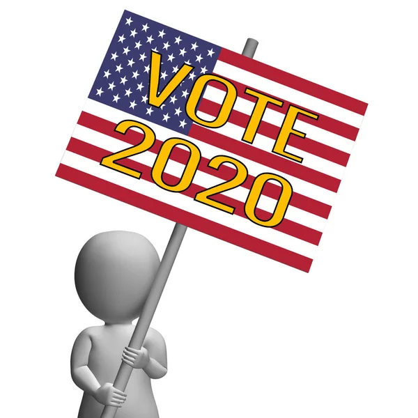 2020 Вибори Узу Президентські Голоси Кандидатів Політична Кампанія Сша Illustration — стокове фото