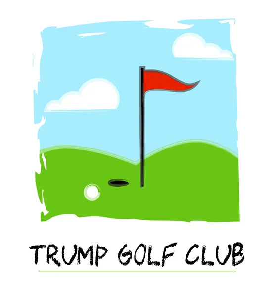 Trump Golfplatz Oder Club Professional Tournament Oder Freizeit Usa Politischer — Stockfoto