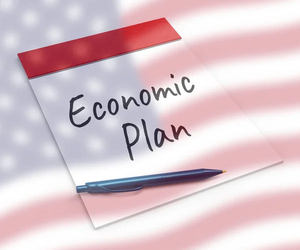 Trump Economics Plan Strategy Growth Stock Market Financial Income Recession — Stock Photo, Image