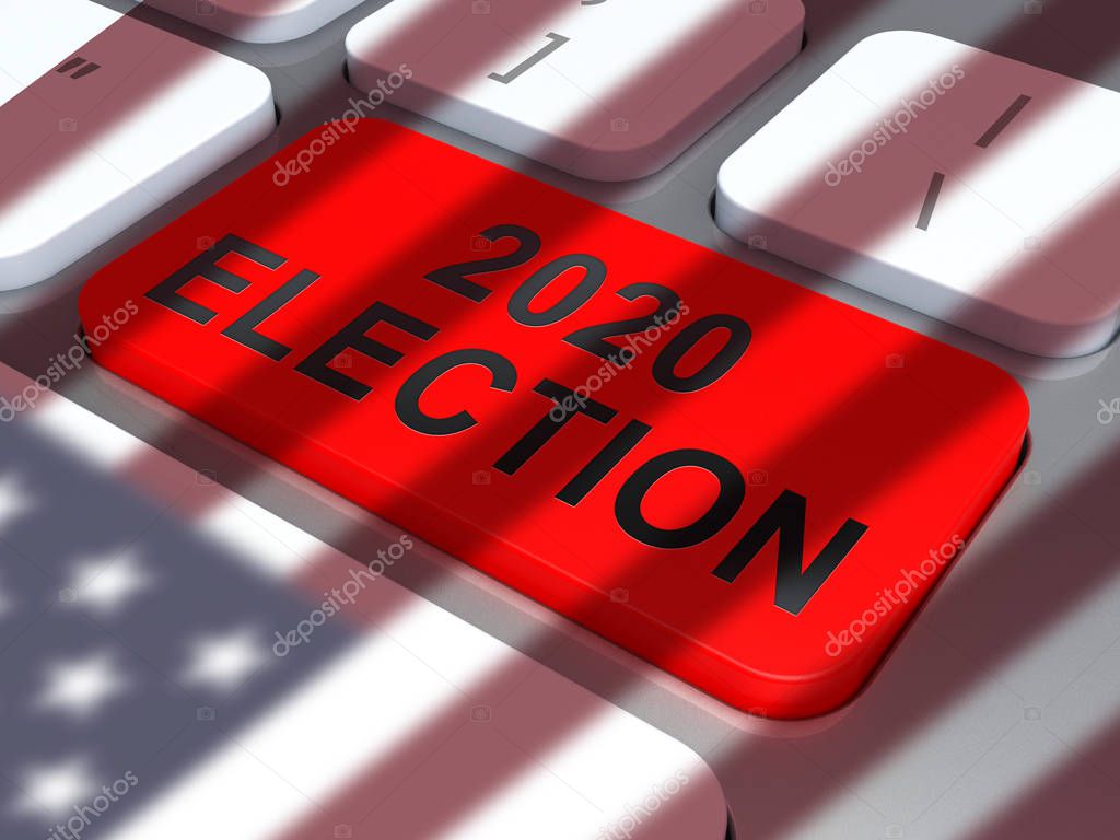 2020 Election Us Presidential Vote For Candidates. United States Political Referendum Campaign - 3d Illustration