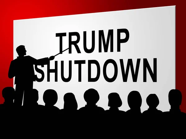 Washington January 2019 Trump Shutdown Meeting Means American Government Closed — Stock Photo, Image