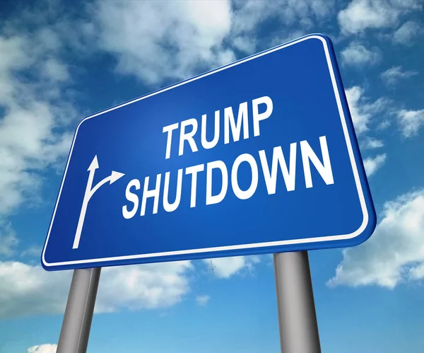 Washington Januari 2019 Trump Shutdown Bord Betekent Amerikaanse Regering Gesloten — Stockfoto