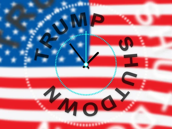 Вашингтон Округ Колумбия Январь 2019 Года Часы Закрытия Трампа Означают — стоковое фото