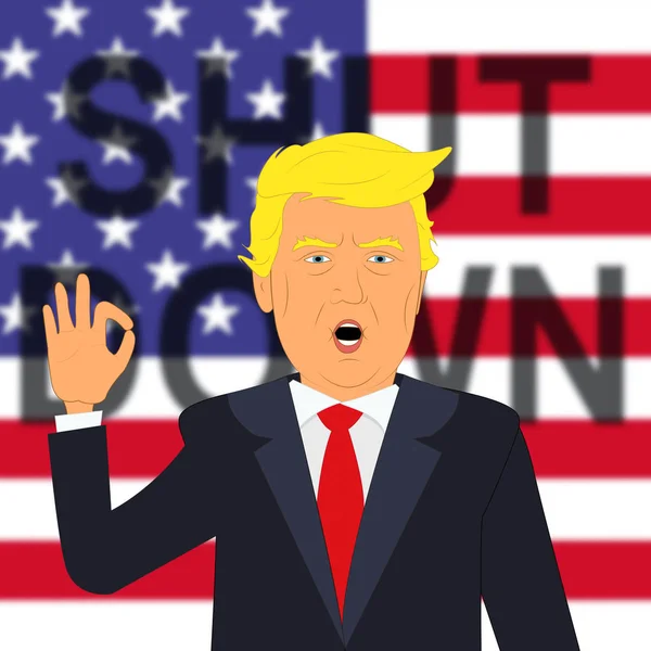 Washington January 2019 Trump Shutdown Talk Means American Government Closed — Stock Photo, Image
