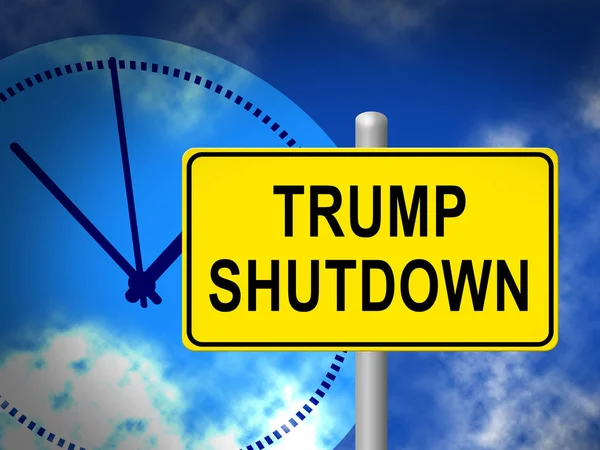 Washington January 2019 Trump Shutdown Clock Means American Government Closed — Stock Photo, Image