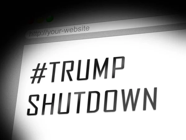 Washington Januari 2019 Trump Shutdown Hashtag Middelen Amerikaanse Regering Gesloten — Stockfoto