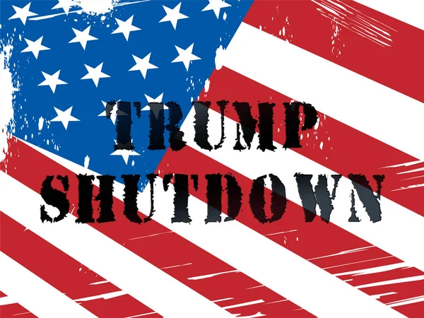 Washington Enero 2019 Bandera Cierre Trump Significa Que Gobierno Estadounidense — Foto de Stock