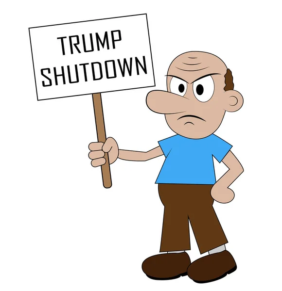 Washington Leden 2019 Trump Vypnutí Protest Znamená Americká Vláda Uzavřen — Stock fotografie