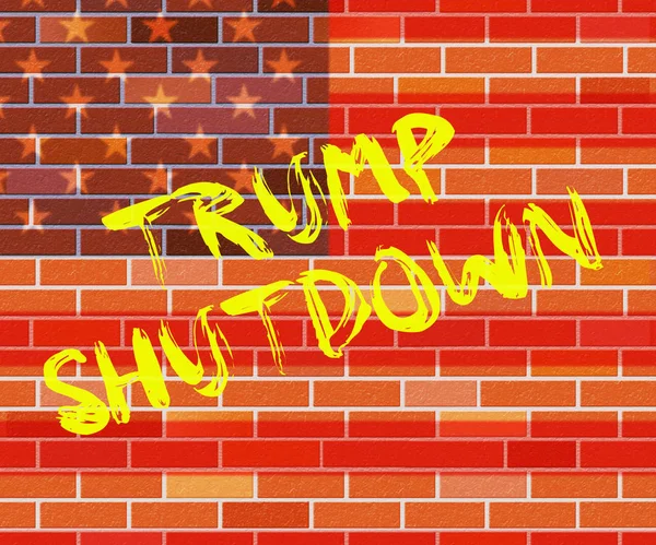 Washington Januari 2019 Troef Shutdown Muur Betekent Amerikaanse Regering Gesloten — Stockfoto
