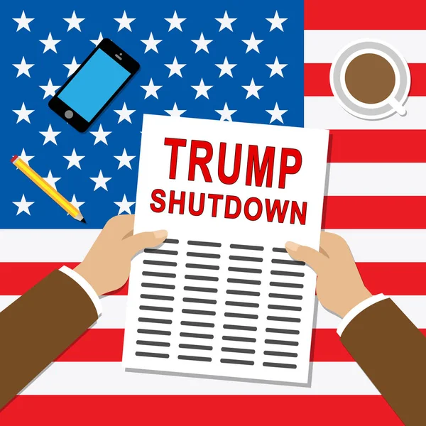 Washington Januar 2019 Trump Shutdown Newsletter Bedeutet Dass Die Amerikanische — Stockfoto