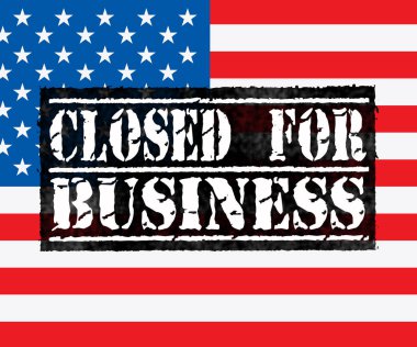 Hükümet izin için Federal işçi iş için kapalı. Washington - 3d çizim Ulusal kapatma