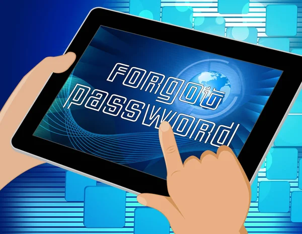 Forgot Password Tablet Shows Login Authentication Invalid Remember Login Security — Stock Photo, Image
