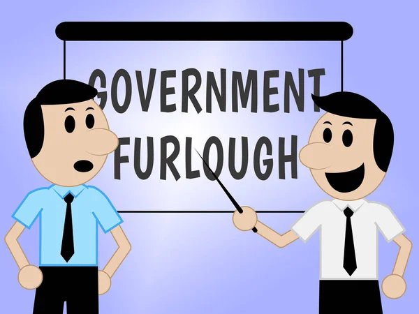 Government Furlough Sign Means Layoff Federal Workers National Shutdown Washington — Stock Photo, Image