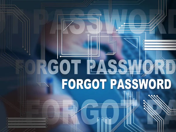 Forgot Password Words Shows Login Authentication Invalid Remember Login Security — Stock Photo, Image