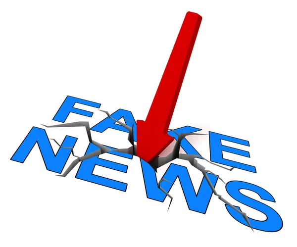 Fake News Icon Word Means Misinformation Disinformation Online Hoax Misleading — Stock Photo, Image