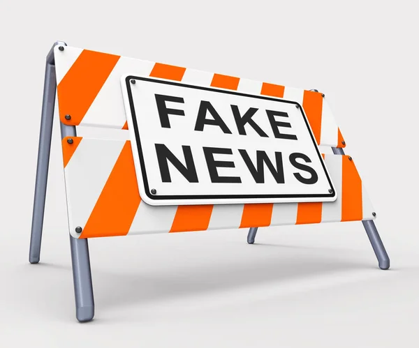 Falska Nyheter Ikonen Tecknet Betyder Felaktig Information Eller Desinformation Online — Stockfoto