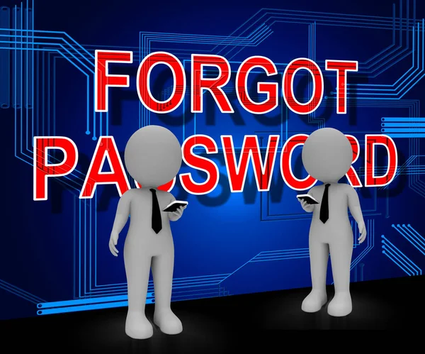 Forgot Password Sign Shows Login Authentication Invalid Remember Login Security — Stock Photo, Image